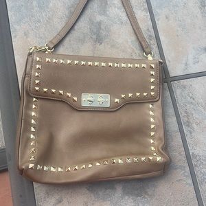 Brown/tan color with gold studs - beautiful